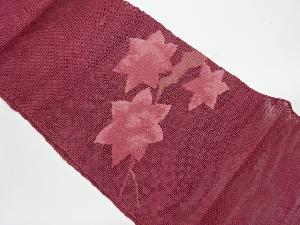リサイクル　 紗 紅葉模様織出し名古屋帯